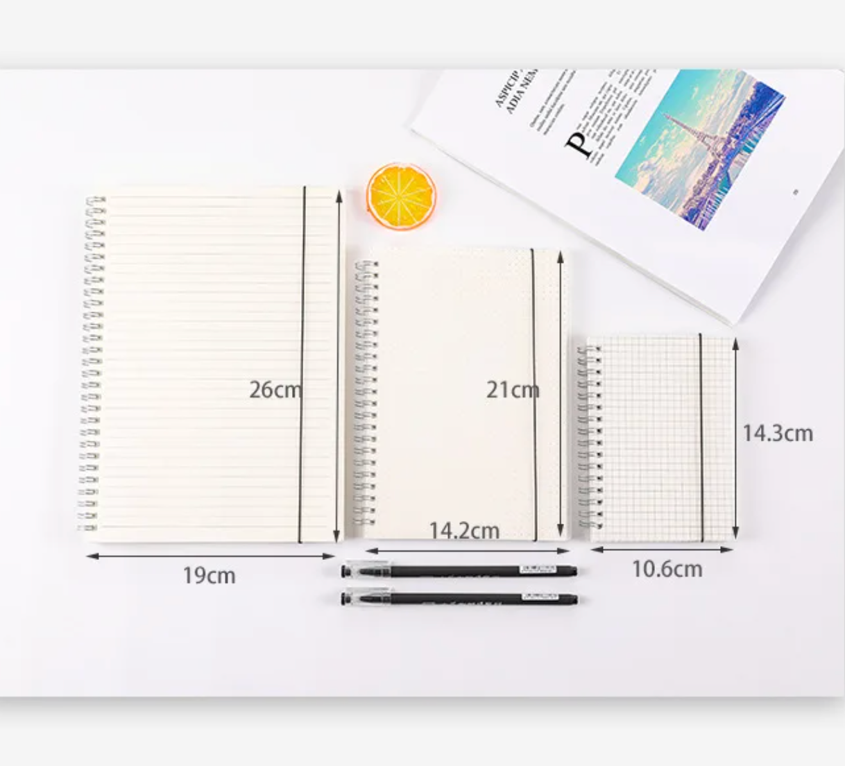 spiral notebooks - 160 pages - customizable cover