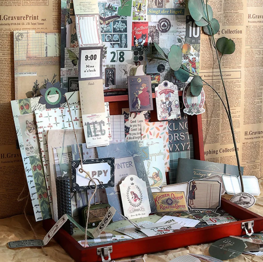 88 pcs Vintage Scrapbooking set