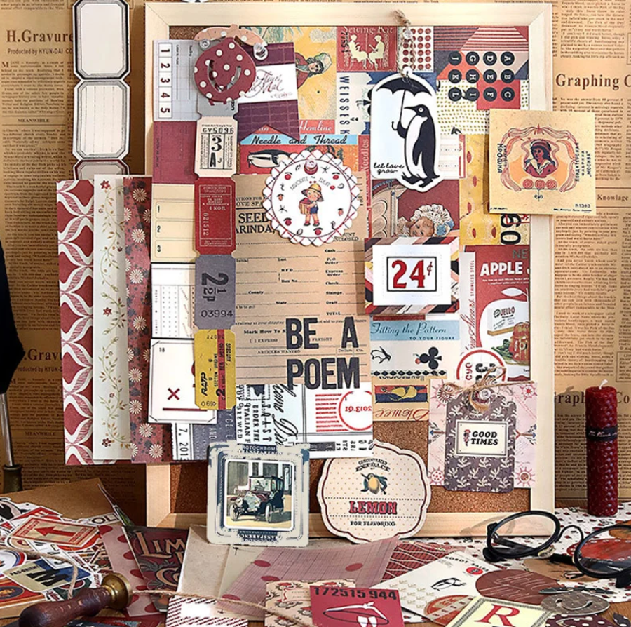 88 pcs Vintage Scrapbooking set