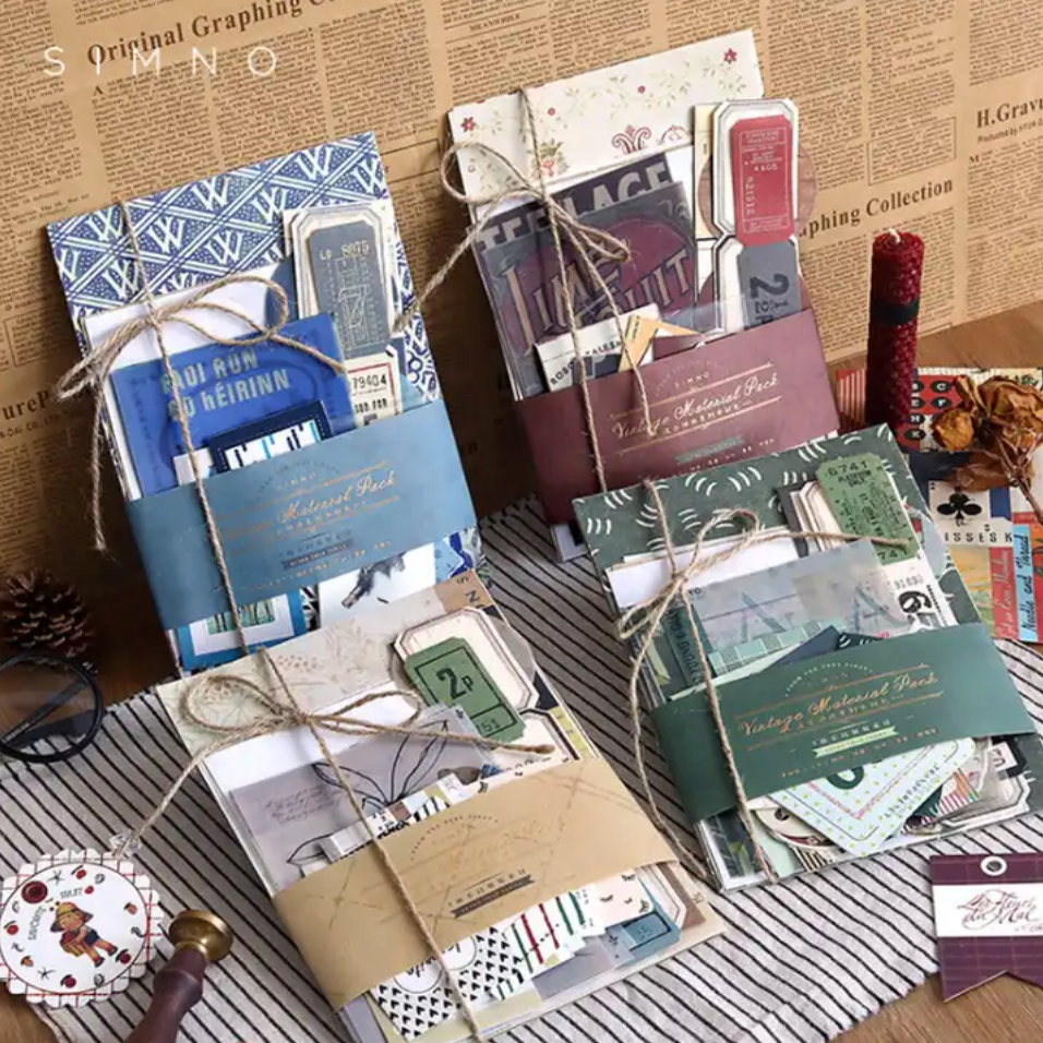 88 pcs Vintage Scrapbooking set