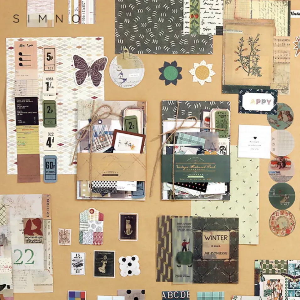 88 pcs Vintage Scrapbooking set