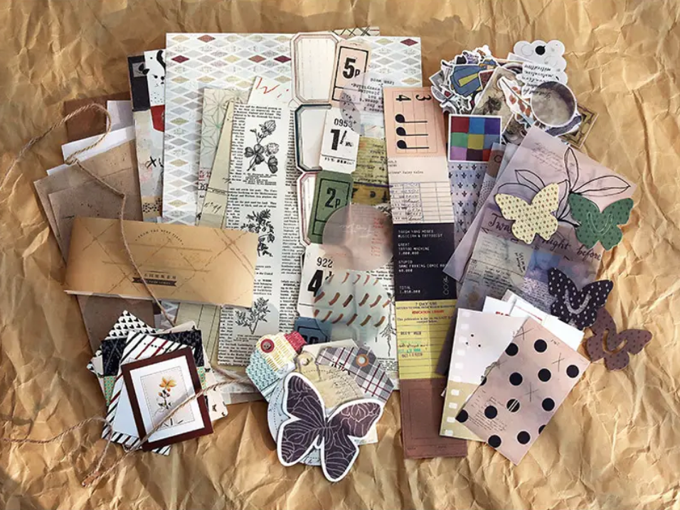 88 pcs Vintage Scrapbooking set
