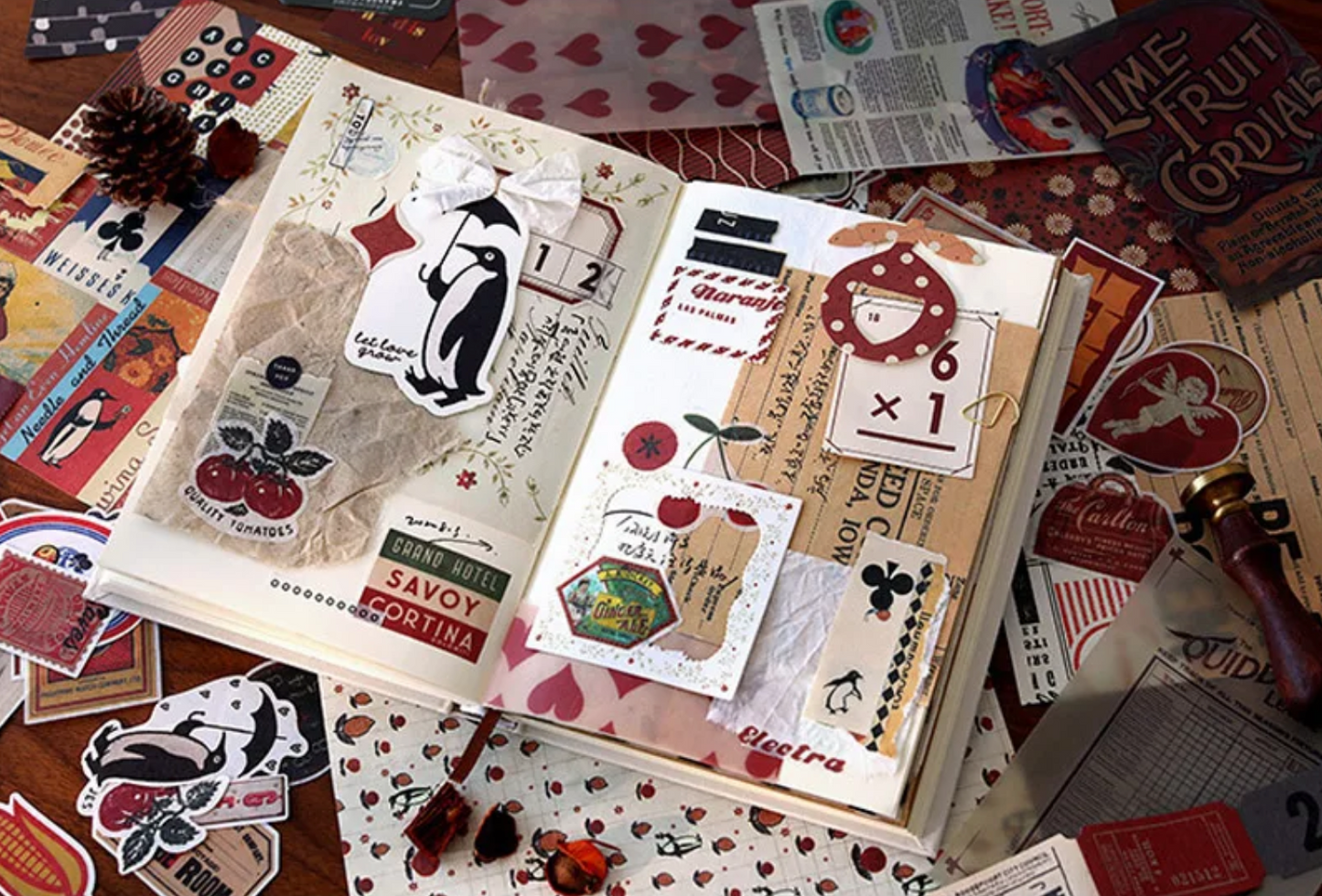 88 pcs Vintage Scrapbooking set
