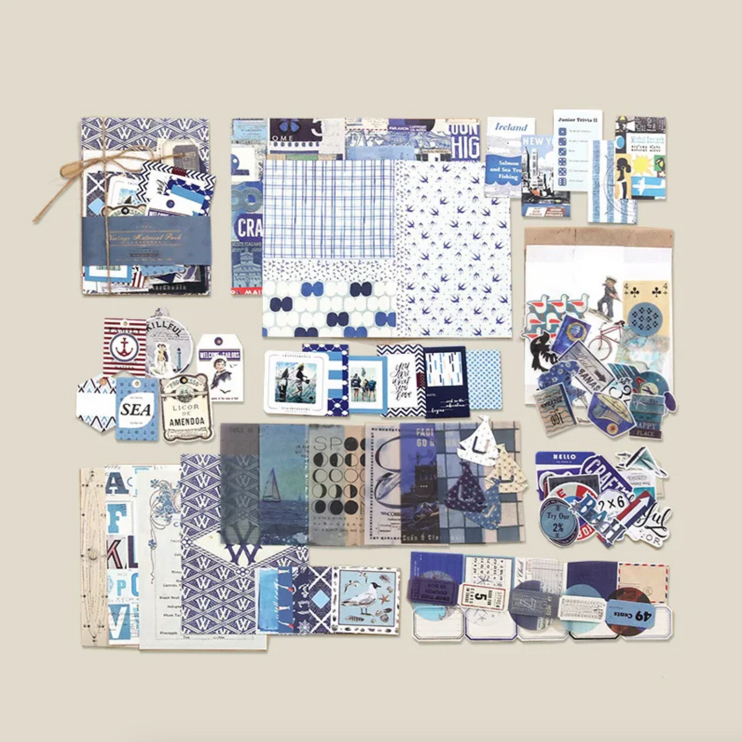 88 pcs Vintage Scrapbooking set