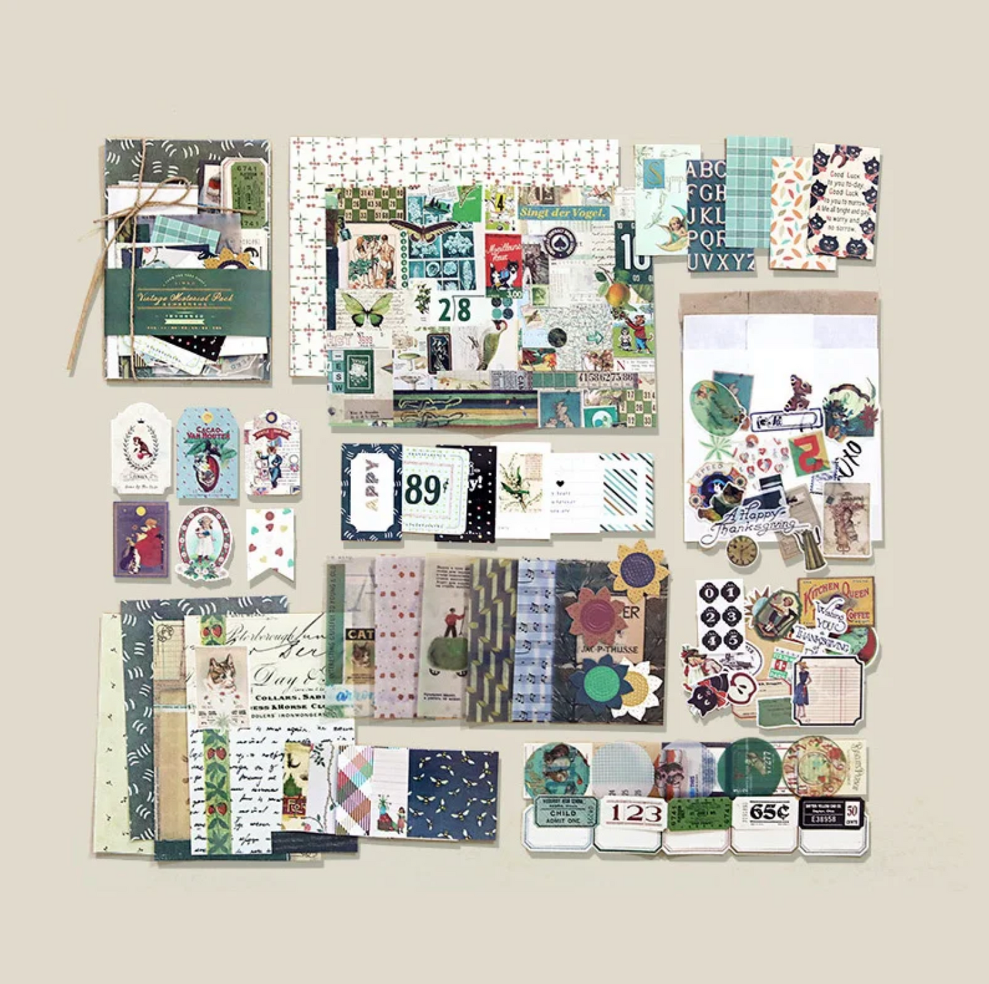 88 pcs Vintage Scrapbooking set