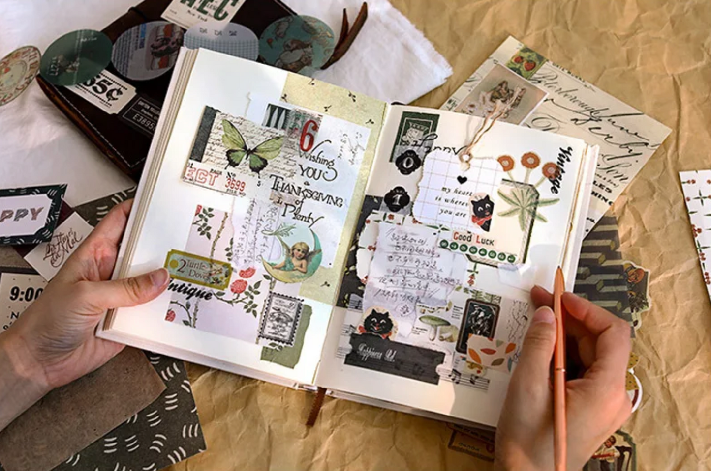 88 pcs Vintage Scrapbooking set