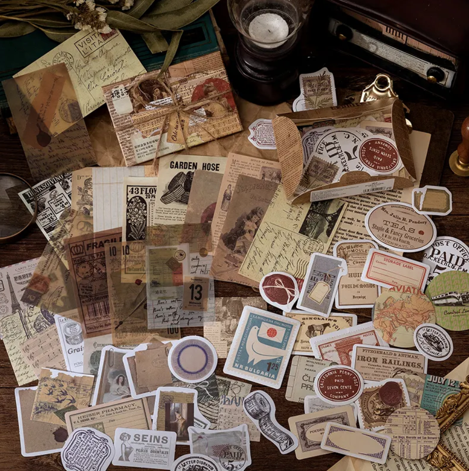 60 pcs per box Retro scrapbooking set