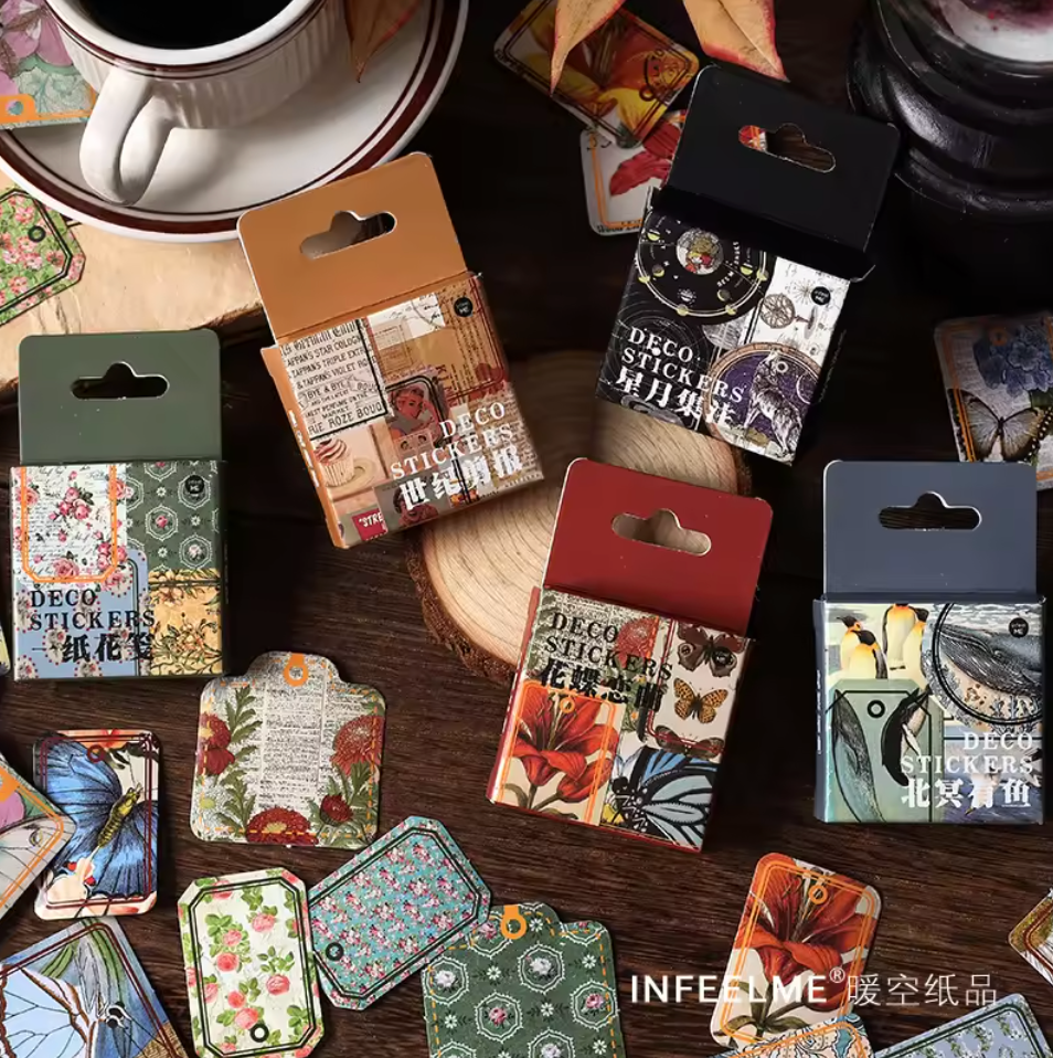 46 pcs/box Paper Stickers