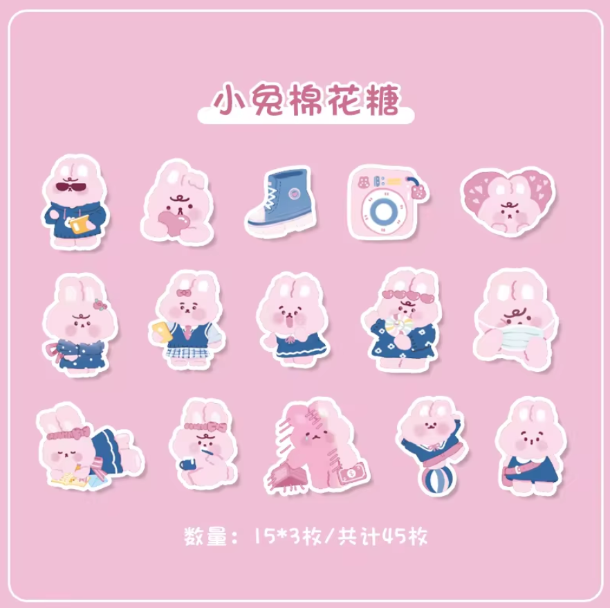 46 pcs/box Paper Stickers