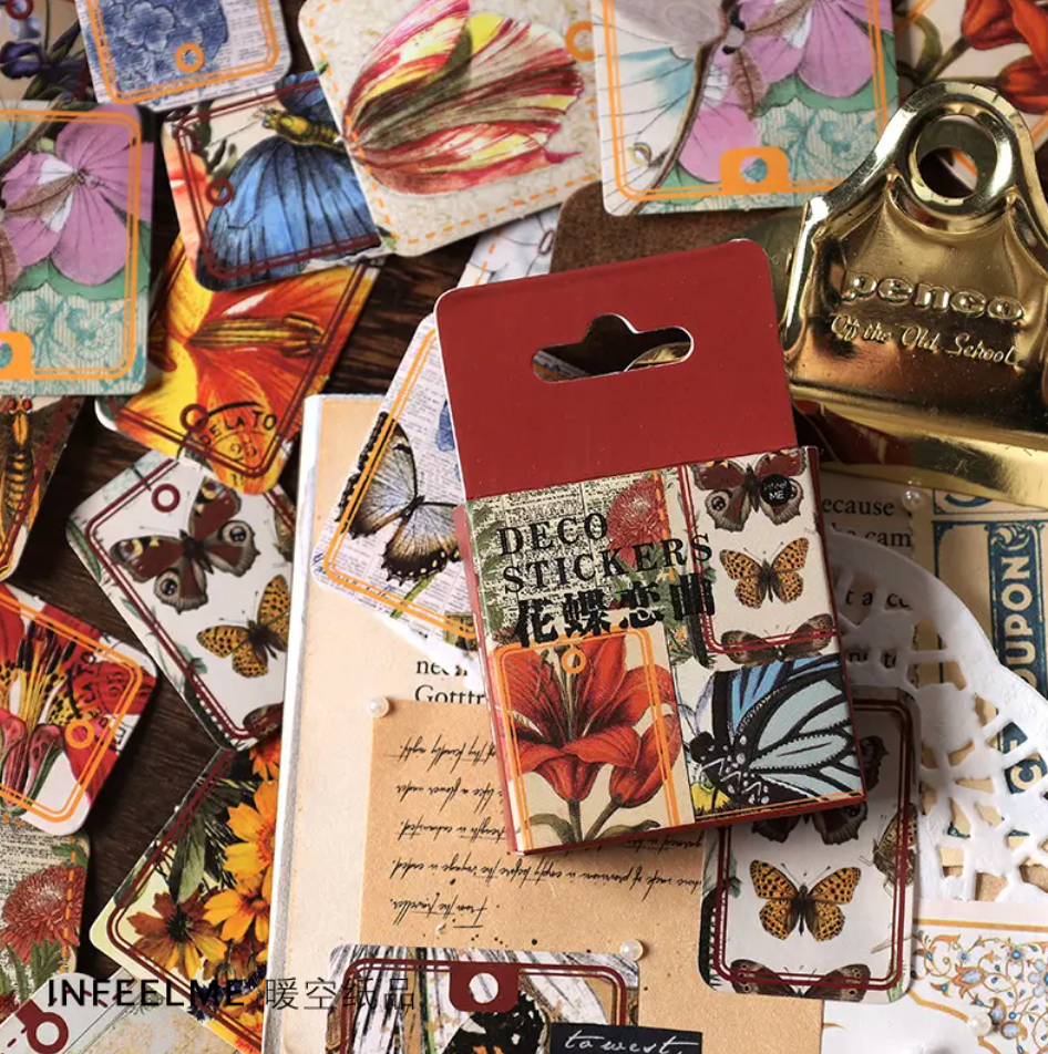 46 pcs/box Paper Stickers