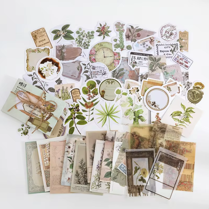 60 pcs per box Retro scrapbooking set