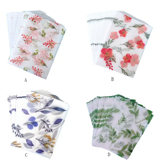 Transparent floral envelope