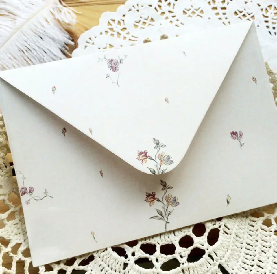 Classic Vintage Flower paper envelope