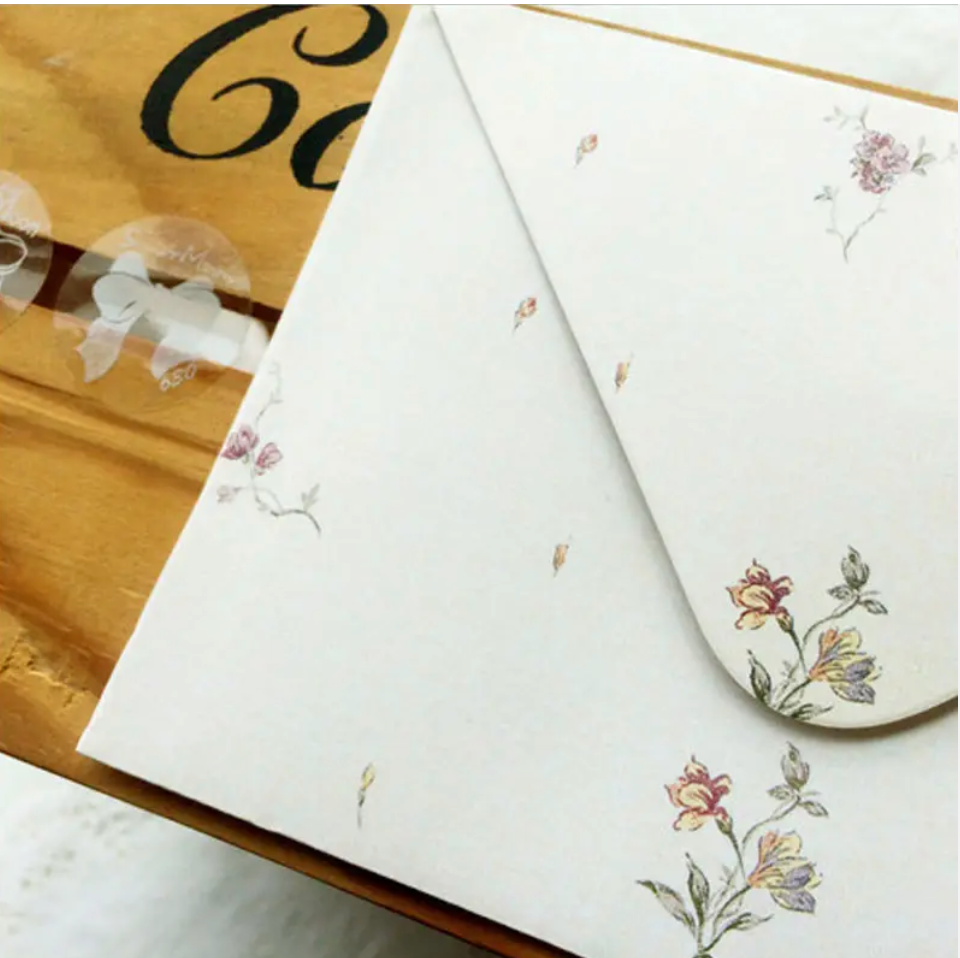 Classic Vintage Flower paper envelope