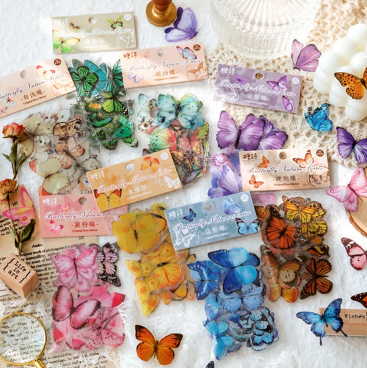 40 pcs per pack Butterfly PET Waterproof Stickers