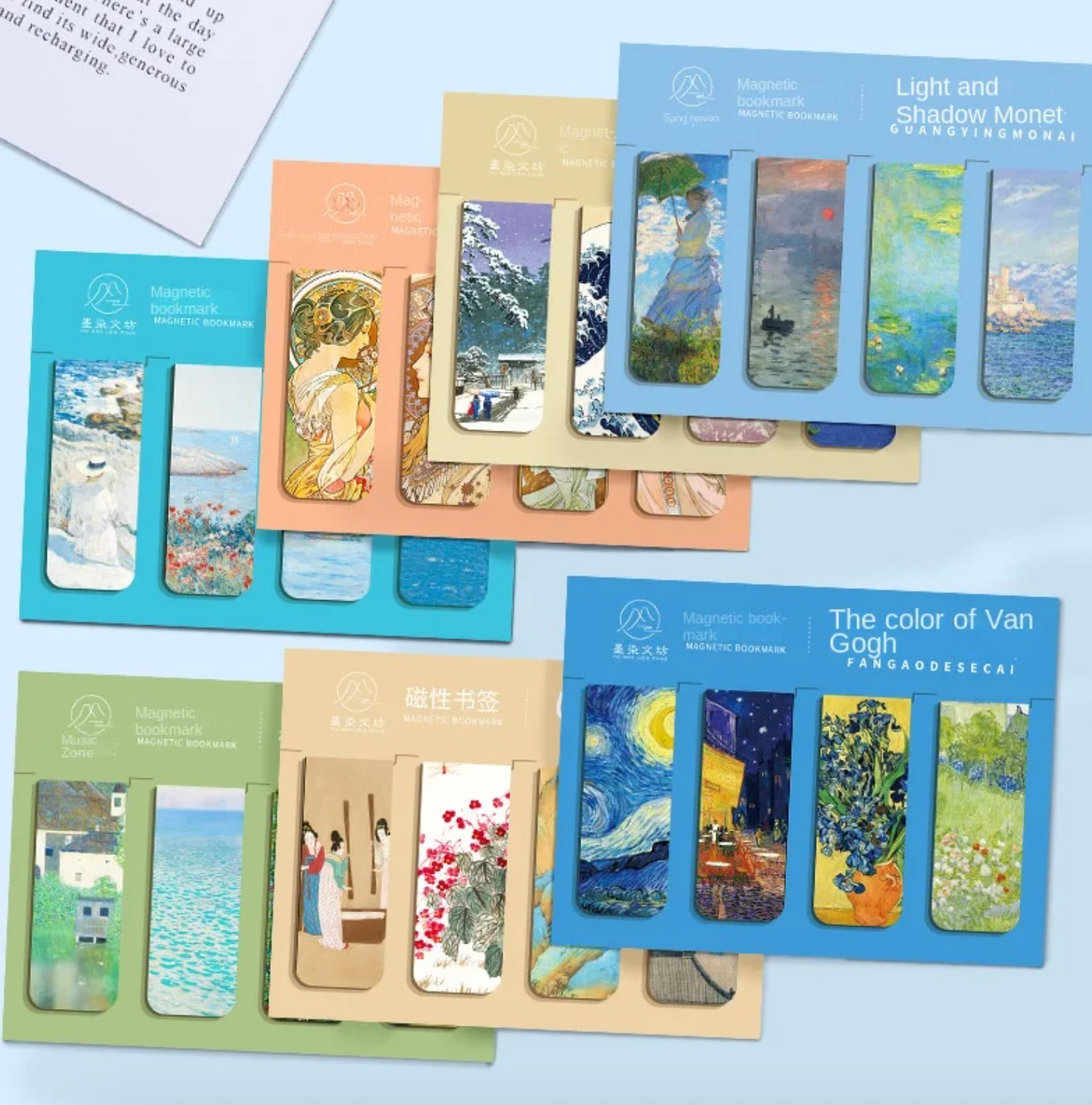 4 pcs per pack magnetic bookmarks