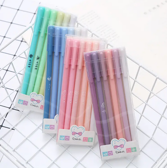 6pcs/in Box Morandi Color Ink Gel Pens