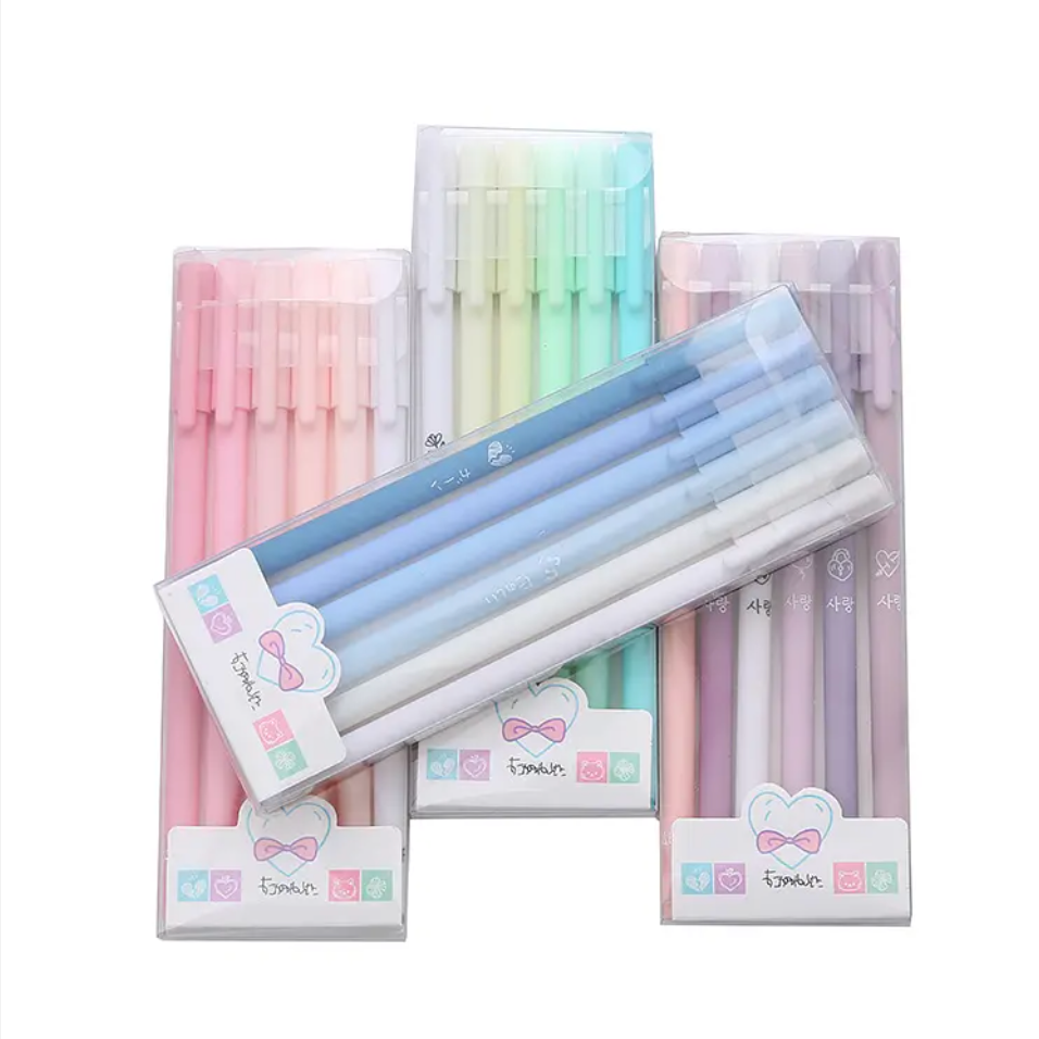 6pcs/in Box Morandi Color Ink Gel Pens