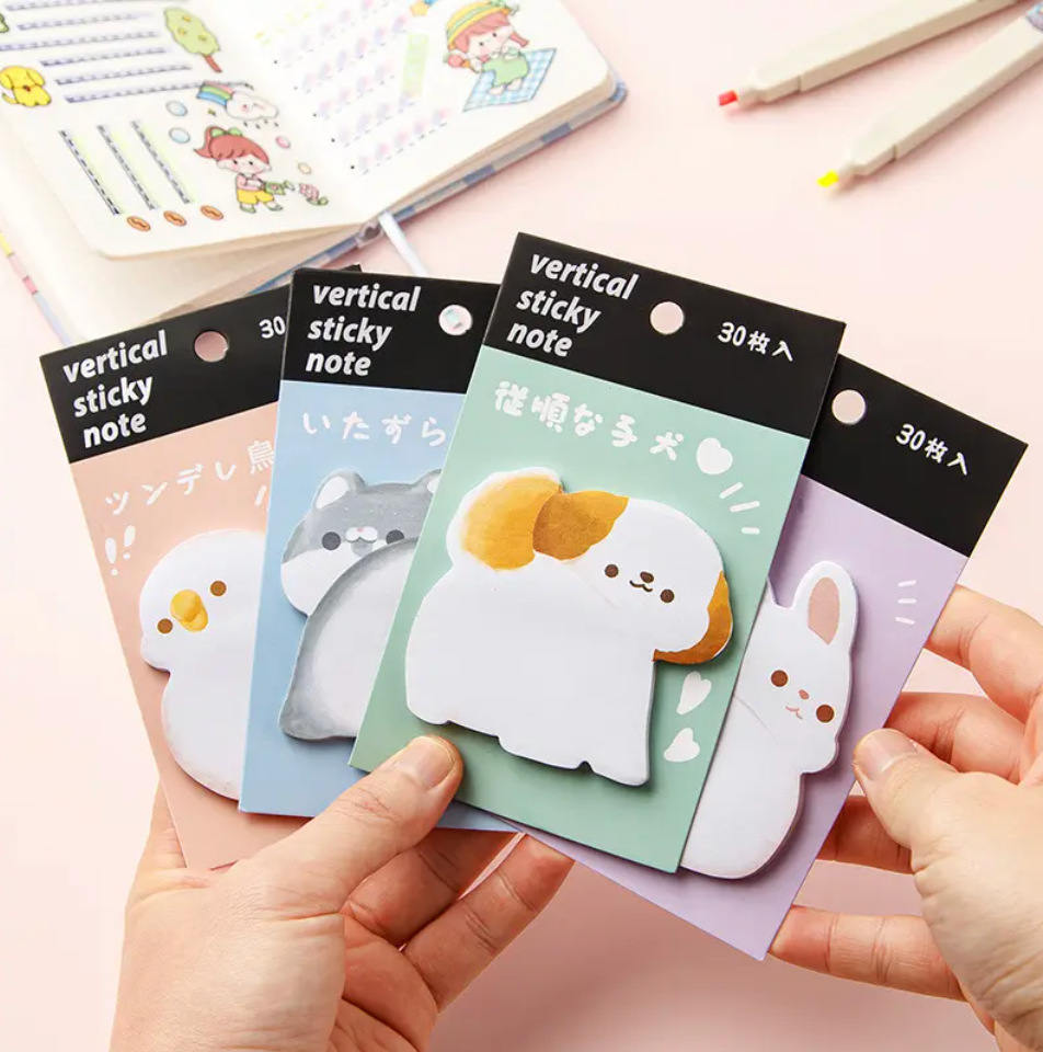 30pieces/pack cute animals sticky note