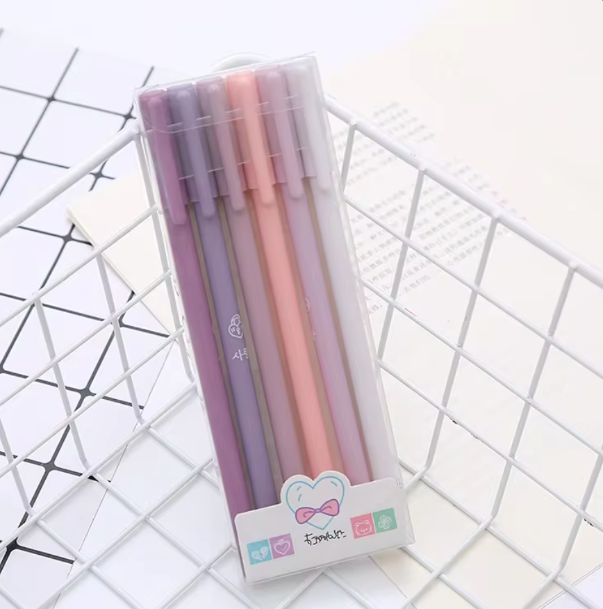 6pcs/in Box Morandi Color Ink Gel Pens