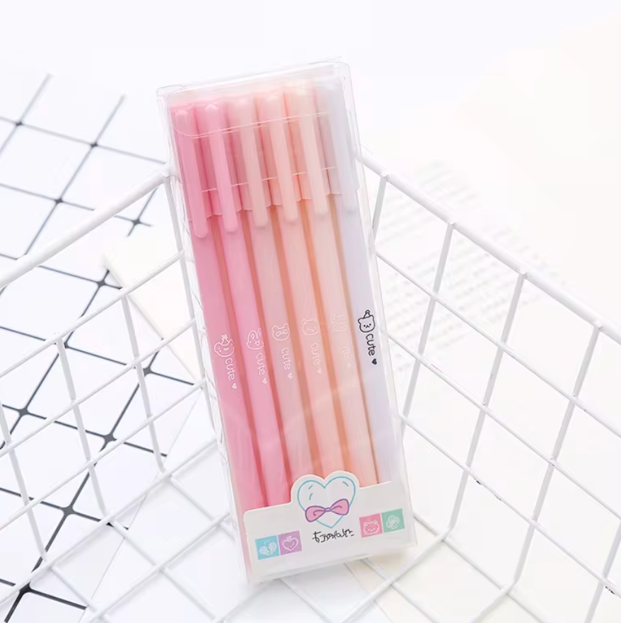 6pcs/in Box Morandi Color Ink Gel Pens