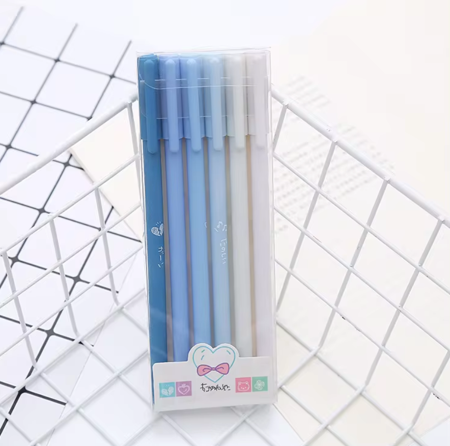 6pcs/in Box Morandi Color Ink Gel Pens